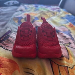 Red slip on Air Jordan 7 shoe